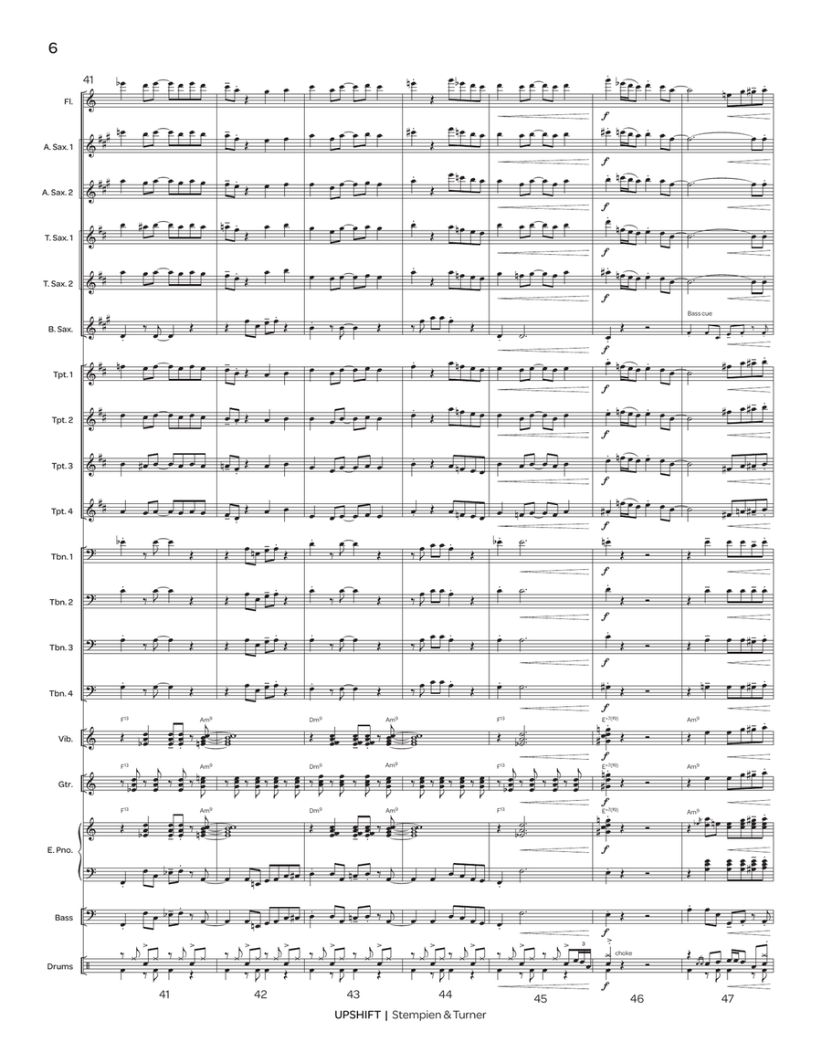 Upshift (score only) Upshift (score only) Jazz Ensemble scores gallery preview page 8