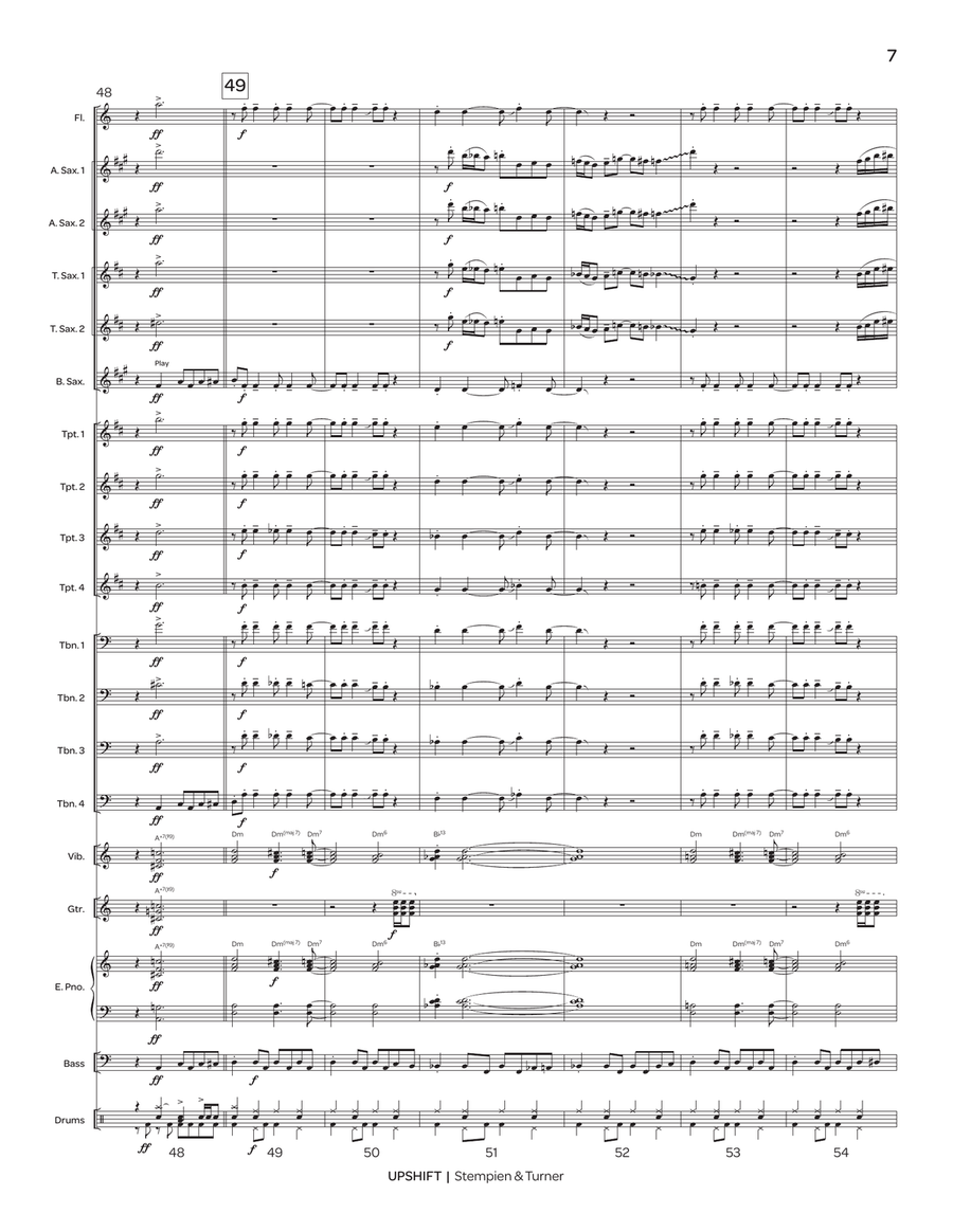 Upshift (score only) Upshift (score only) Jazz Ensemble scores gallery preview page 9