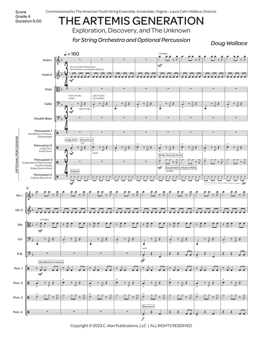 The Artemis Generation (orchestra set) String Orchestra scores gallery preview page 2