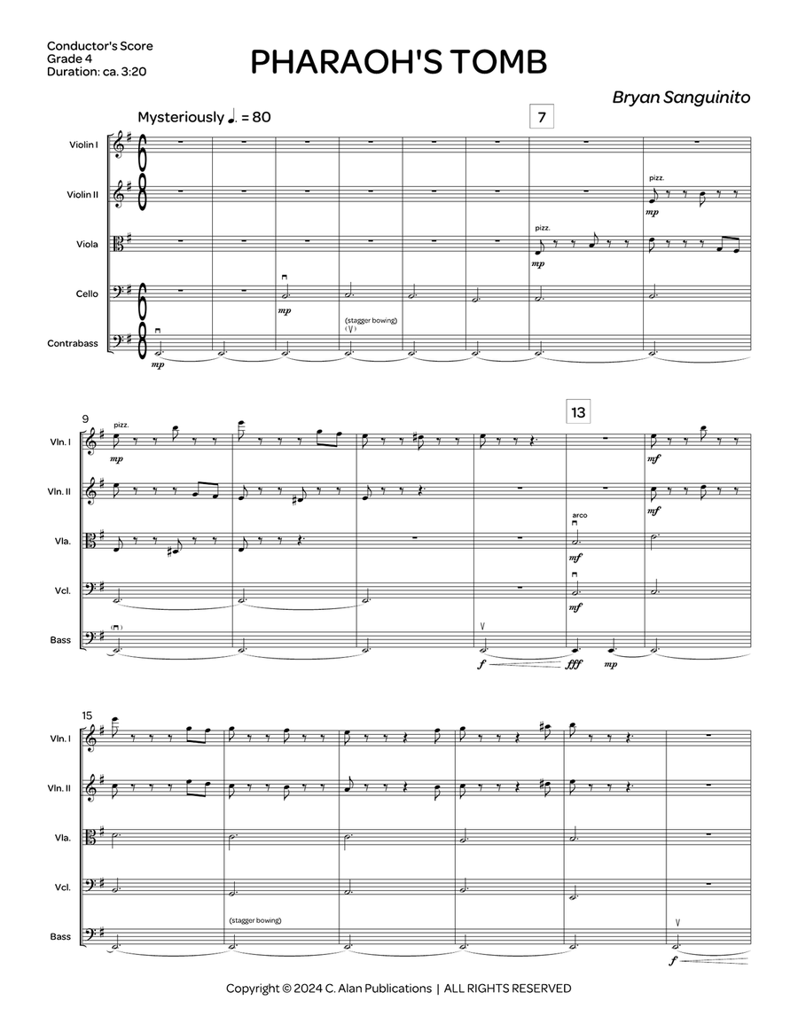 Pharaoh's Tomb (score only) String Orchestra scores gallery preview page 2