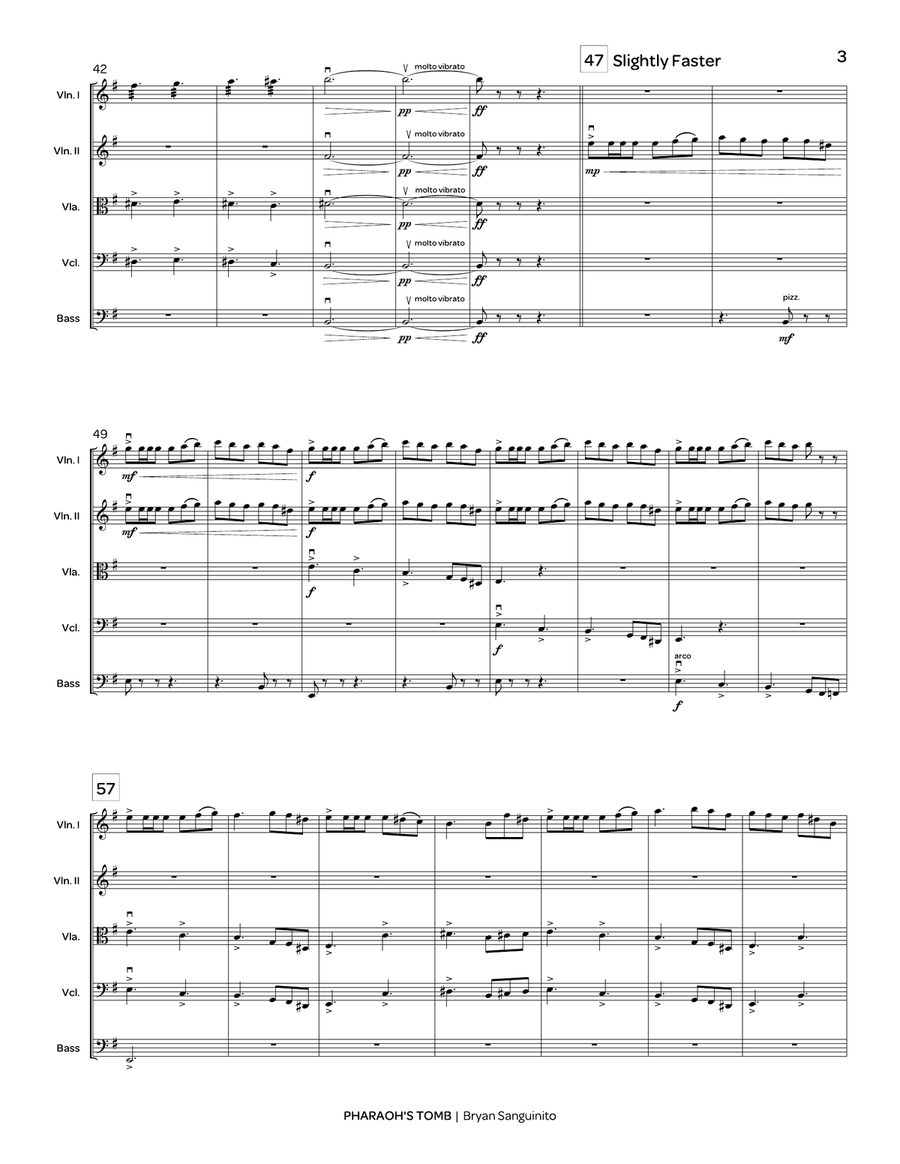 Pharaoh's Tomb (score only) String Orchestra scores gallery preview page 4