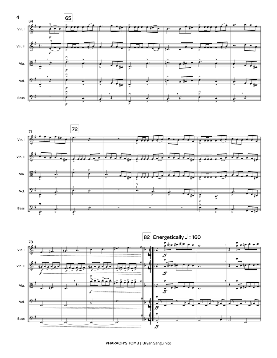 Pharaoh's Tomb (score only) String Orchestra scores gallery preview page 5