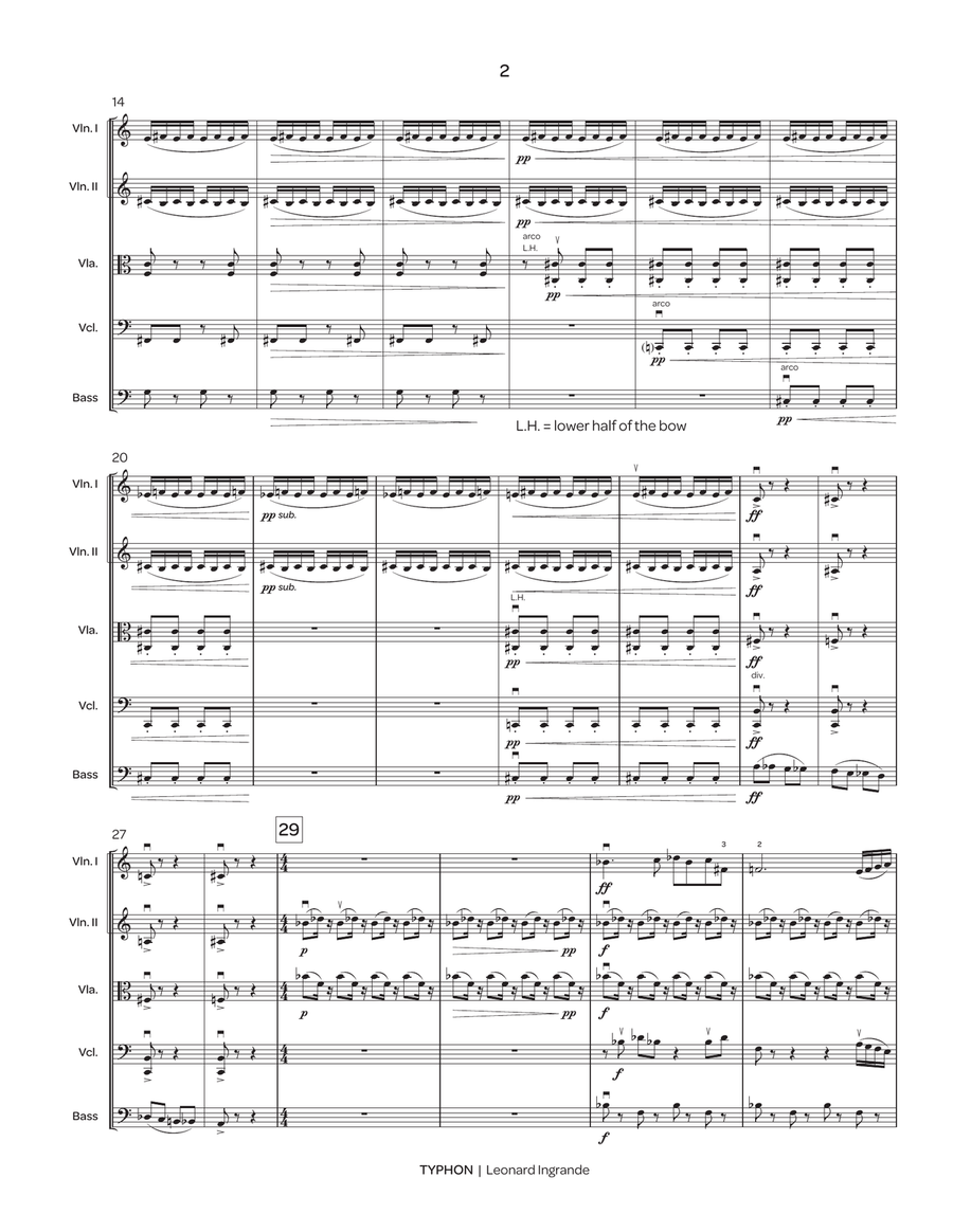Typhon: The Father of All Monsters (score only) String Orchestra scores gallery preview page 3