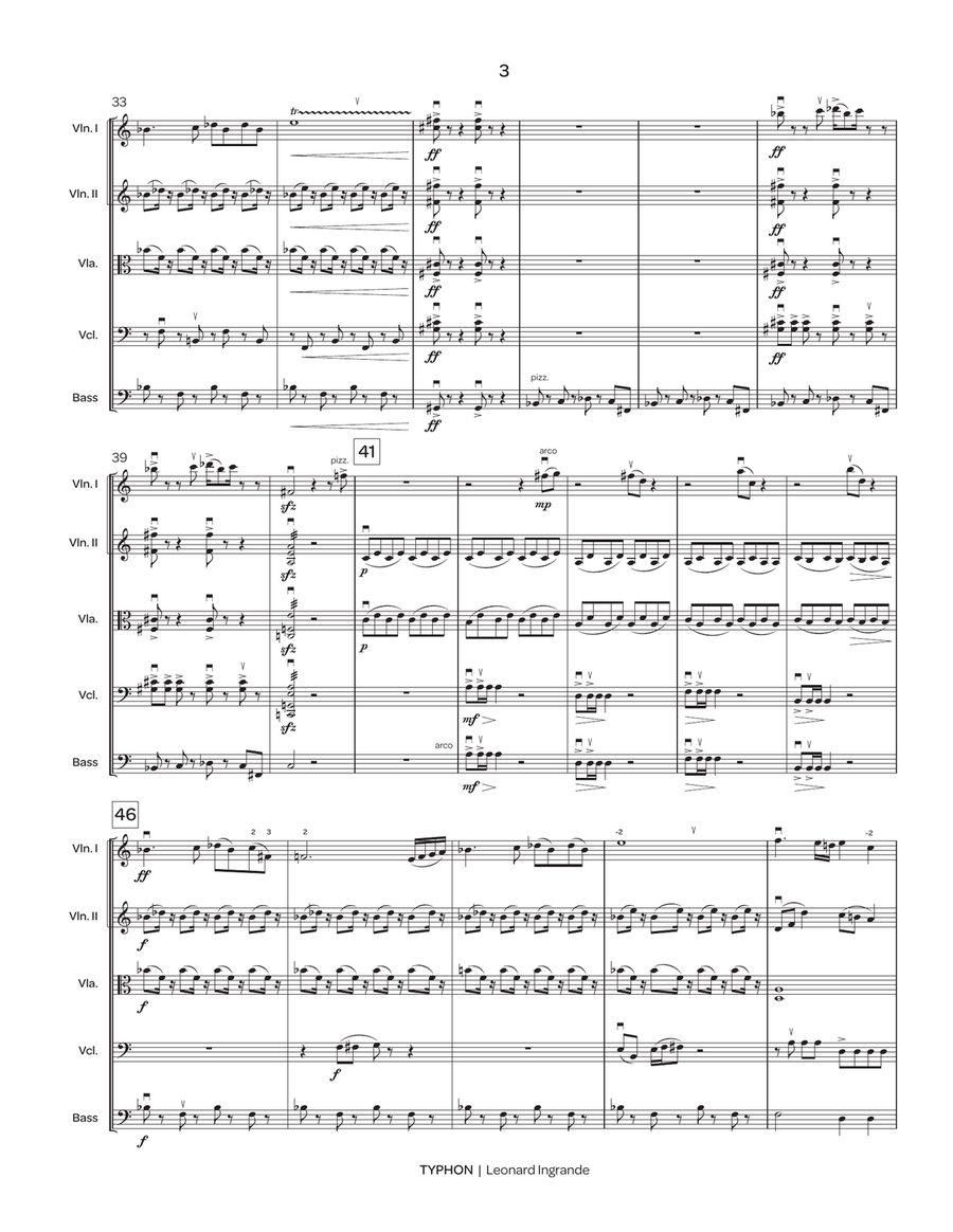 Typhon: The Father of All Monsters (score only) String Orchestra scores gallery preview page 4