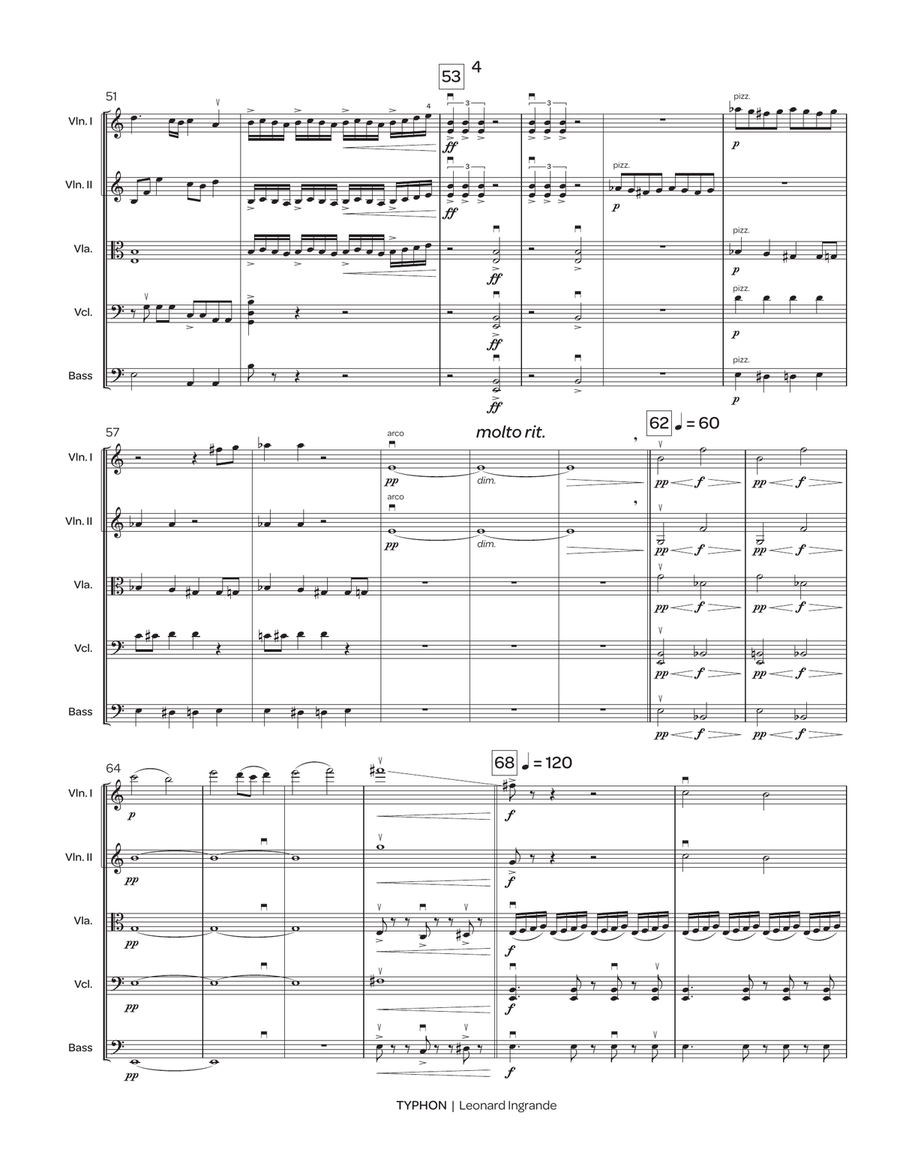Typhon: The Father of All Monsters (score only) String Orchestra scores gallery preview page 5