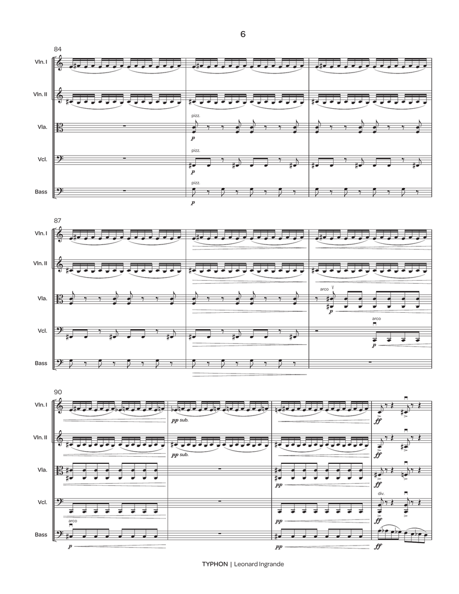Typhon: The Father of All Monsters (score only) String Orchestra scores gallery preview page 7