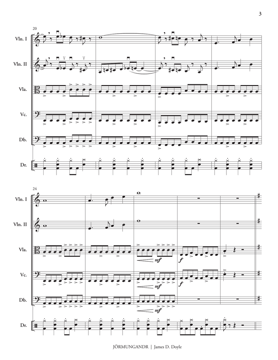 Jörmungandr (score only) Jörmungandr (score only) String Orchestra scores gallery preview page 4