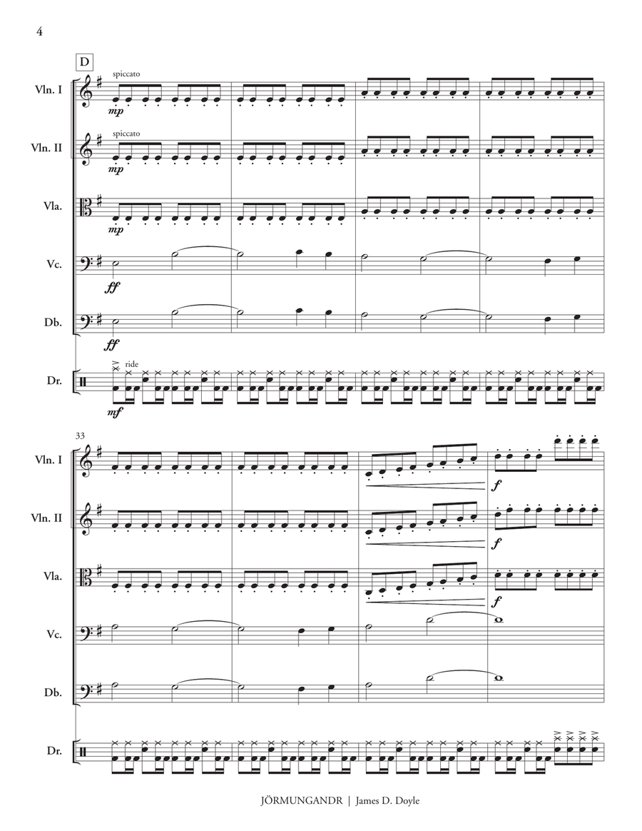 Jörmungandr (score only) Jörmungandr (score only) String Orchestra scores gallery preview page 5