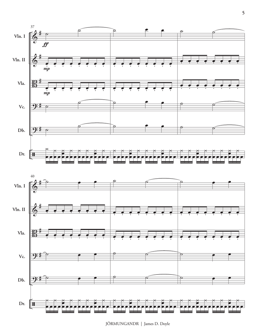 Jörmungandr (score only) Jörmungandr (score only) String Orchestra scores gallery preview page 6