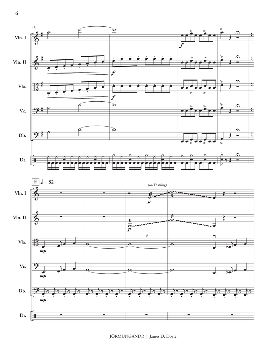 Jörmungandr (score only) Jörmungandr (score only) String Orchestra scores gallery preview page 7