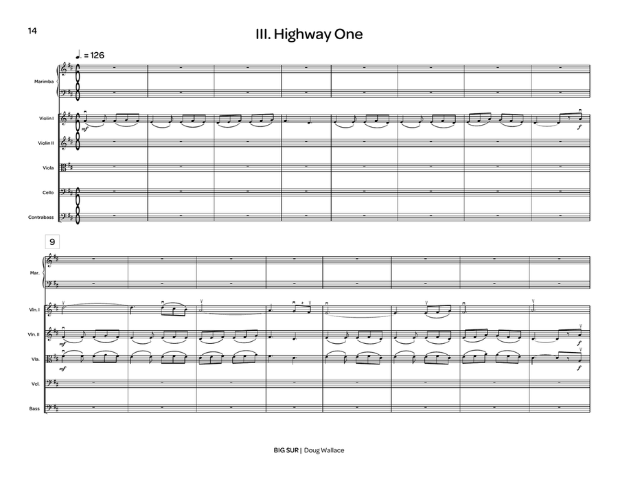 Big Sur (score only) String Orchestra scores gallery preview page 9