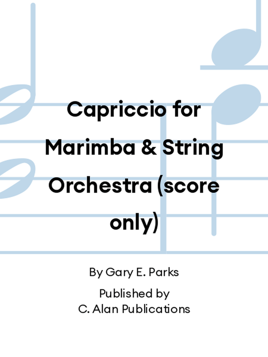 Capriccio for Marimba & String Orchestra (score only) String Orchestra scores gallery preview page 1