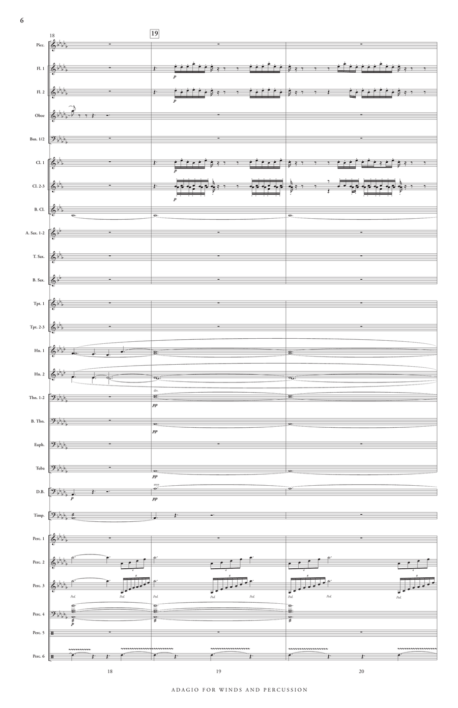Adagio for Winds and Percussion (score only) Concert Band scores gallery preview page 8