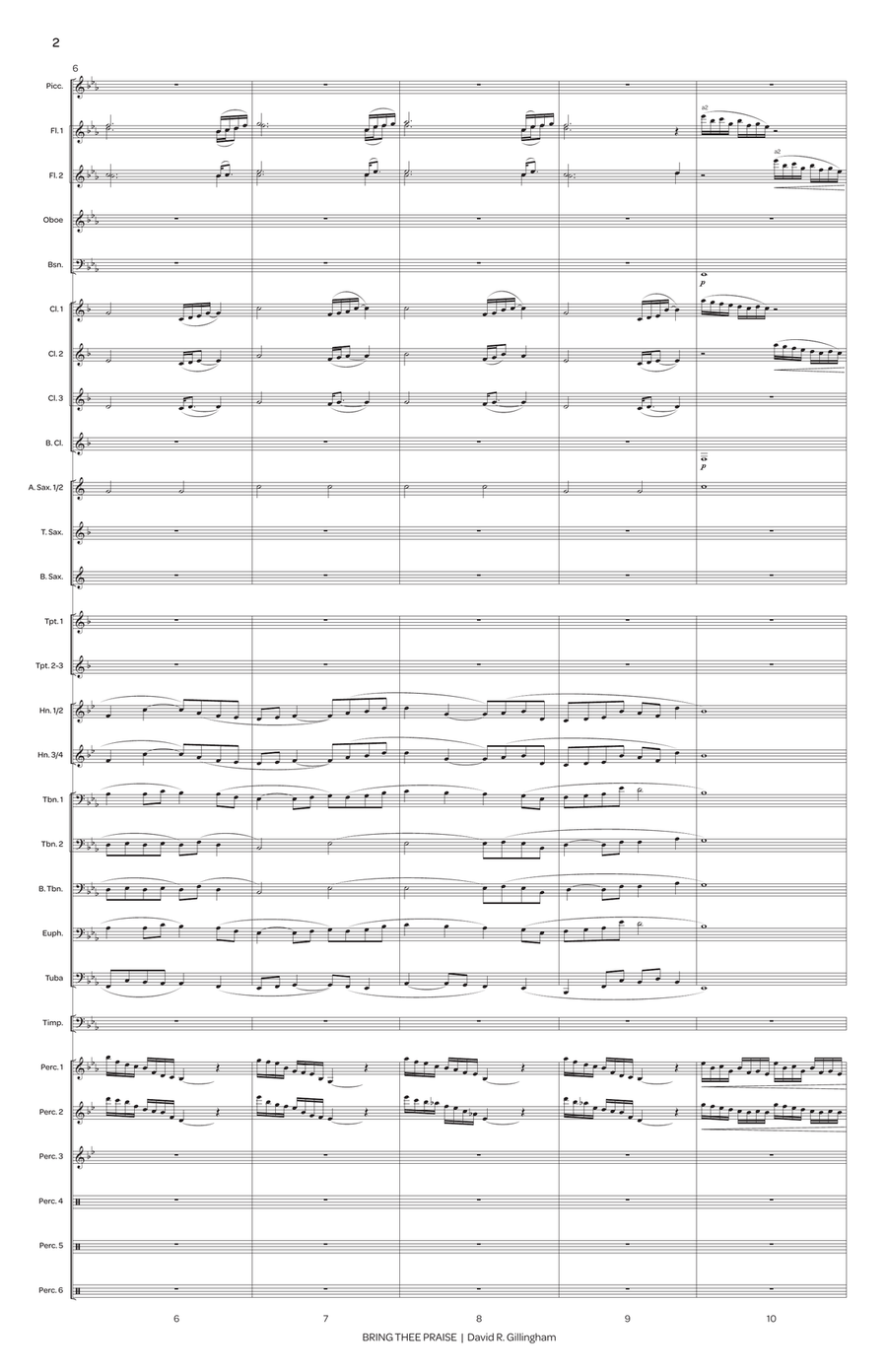 Bring Thee Praise (score only) Concert Band scores gallery preview page 3