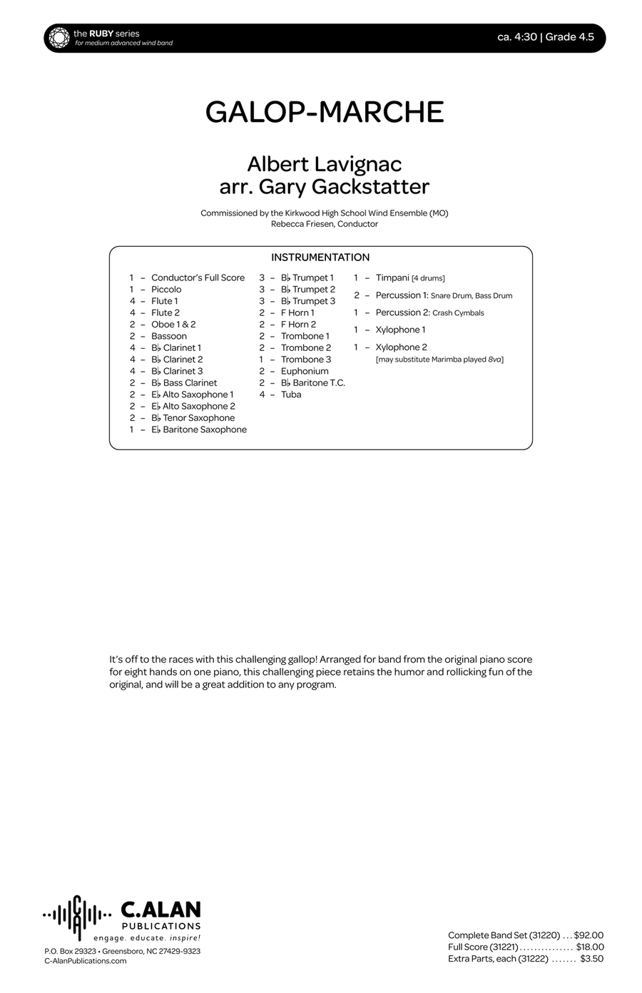 Galop-Marche (Lavignac) Galop-Marche (Lavignac) Concert Band scores gallery preview page 2