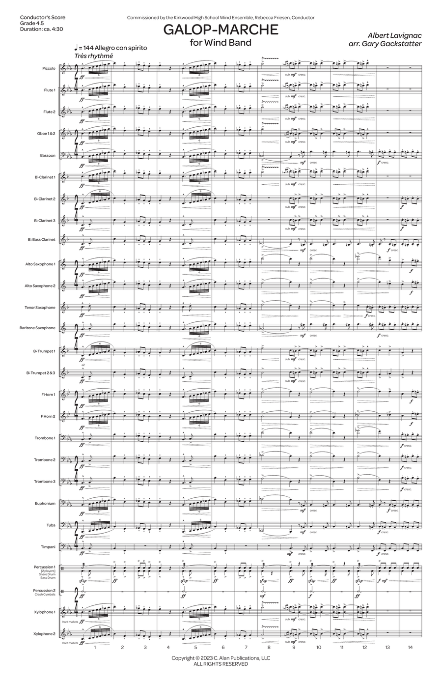 Galop-Marche (Lavignac) Galop-Marche (Lavignac) Concert Band scores gallery preview page 3
