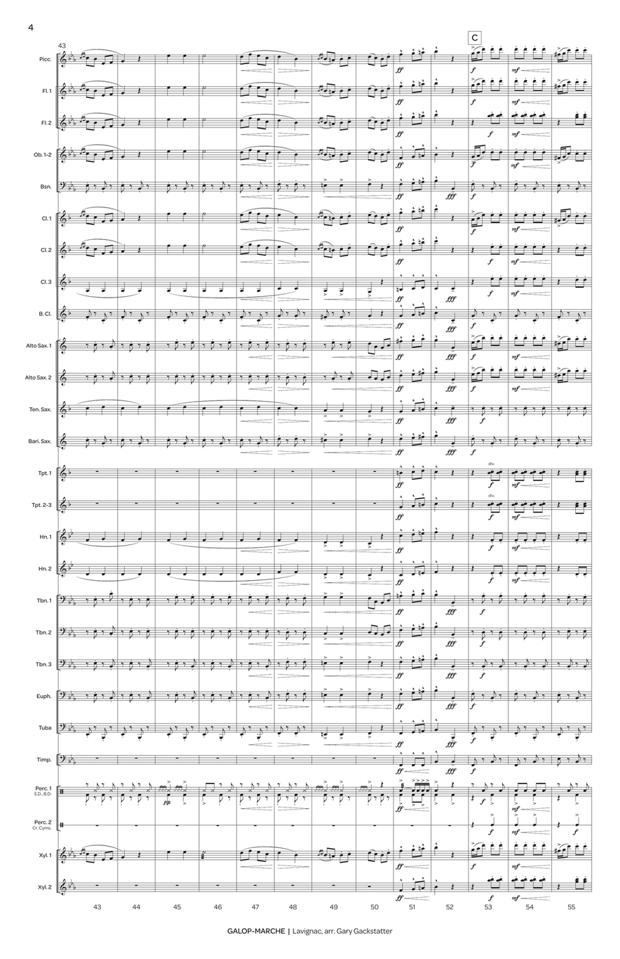 Galop-Marche (Lavignac) Galop-Marche (Lavignac) Concert Band scores gallery preview page 6