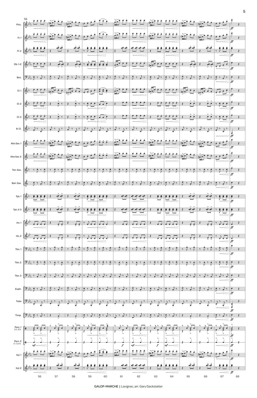 Galop-Marche (Lavignac) Galop-Marche (Lavignac) Concert Band scores gallery preview page 7