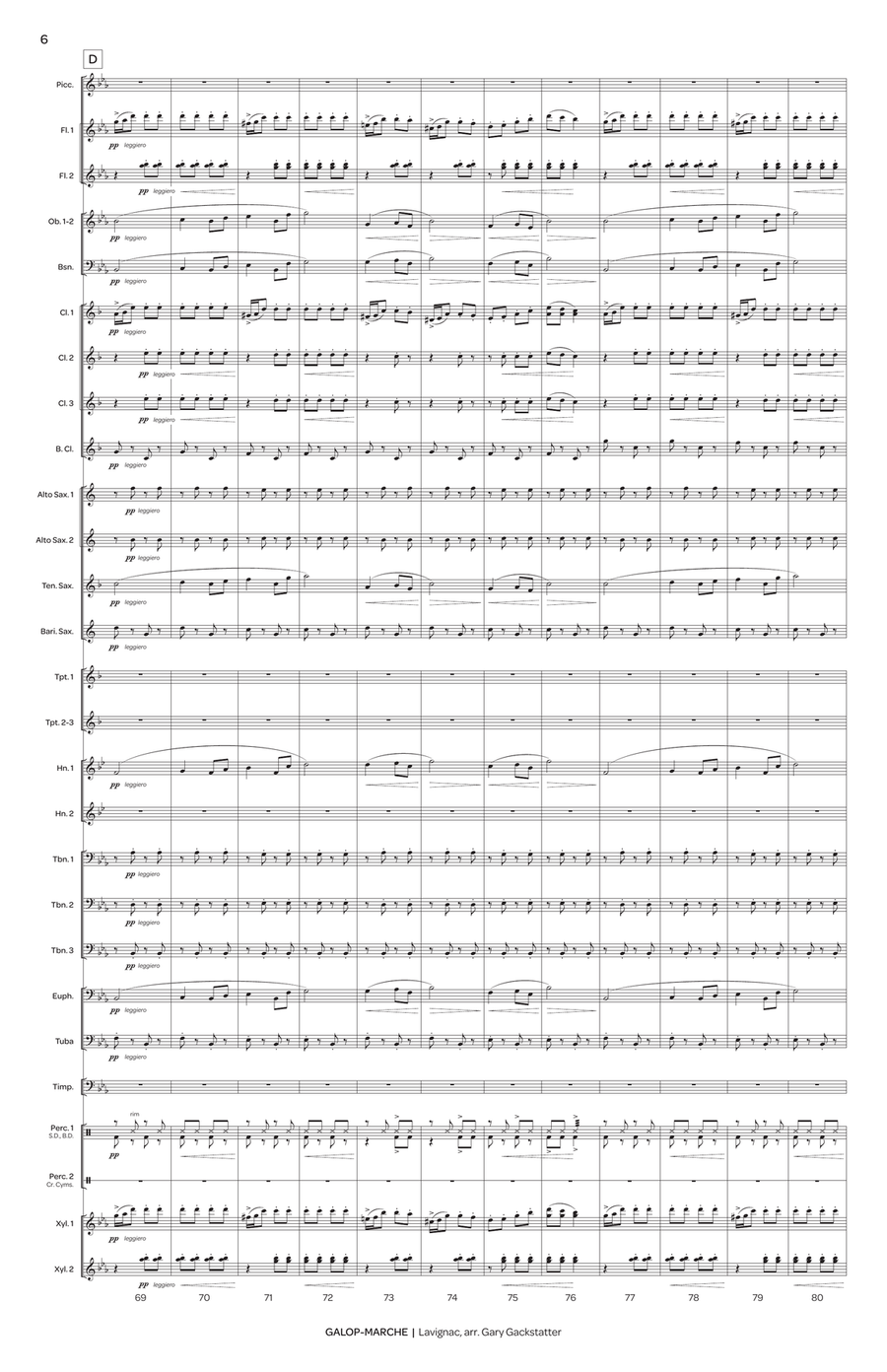 Galop-Marche (Lavignac) Galop-Marche (Lavignac) Concert Band scores gallery preview page 8