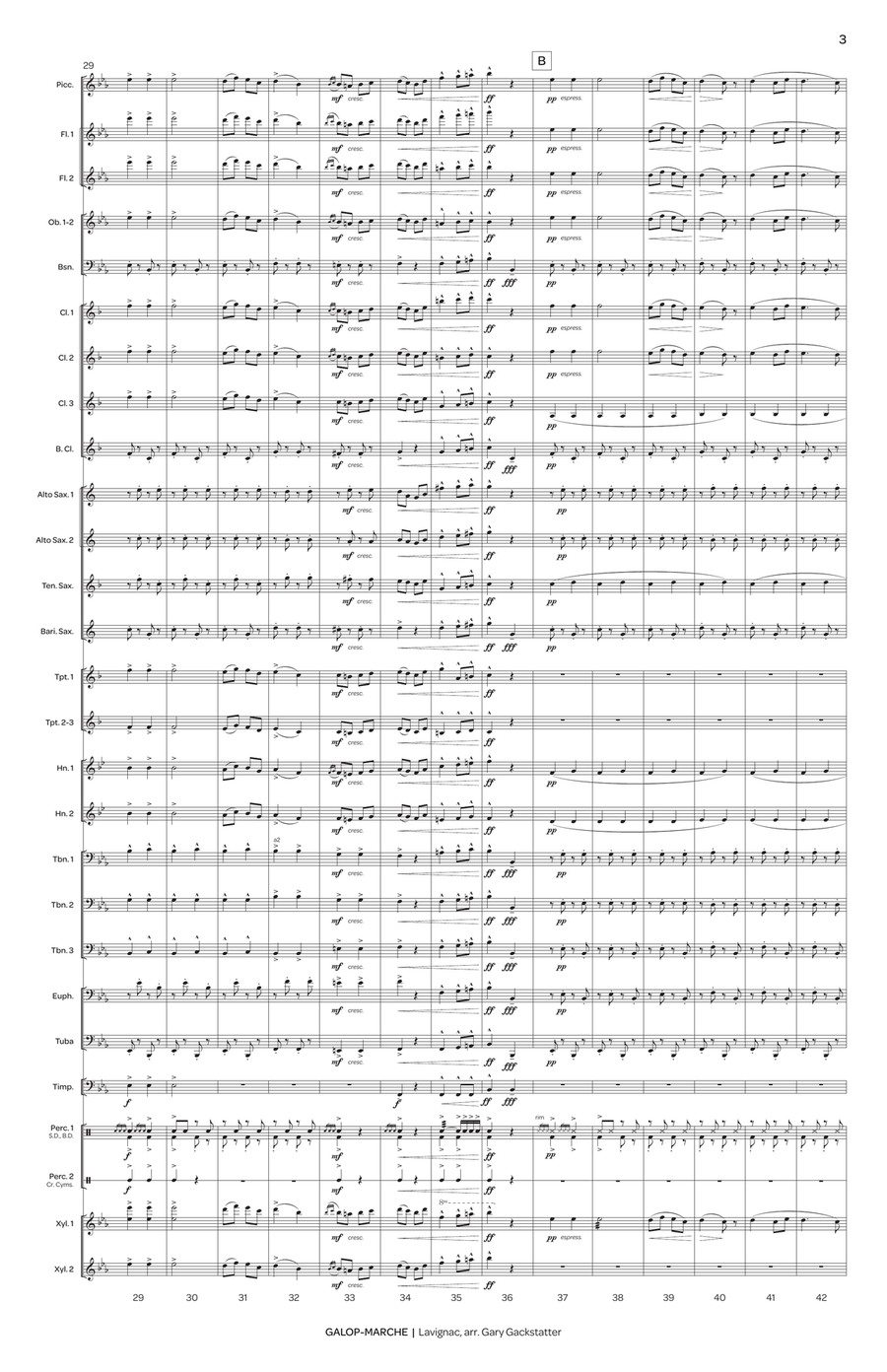 Galop-Marche (score only) Concert Band scores gallery preview page 5