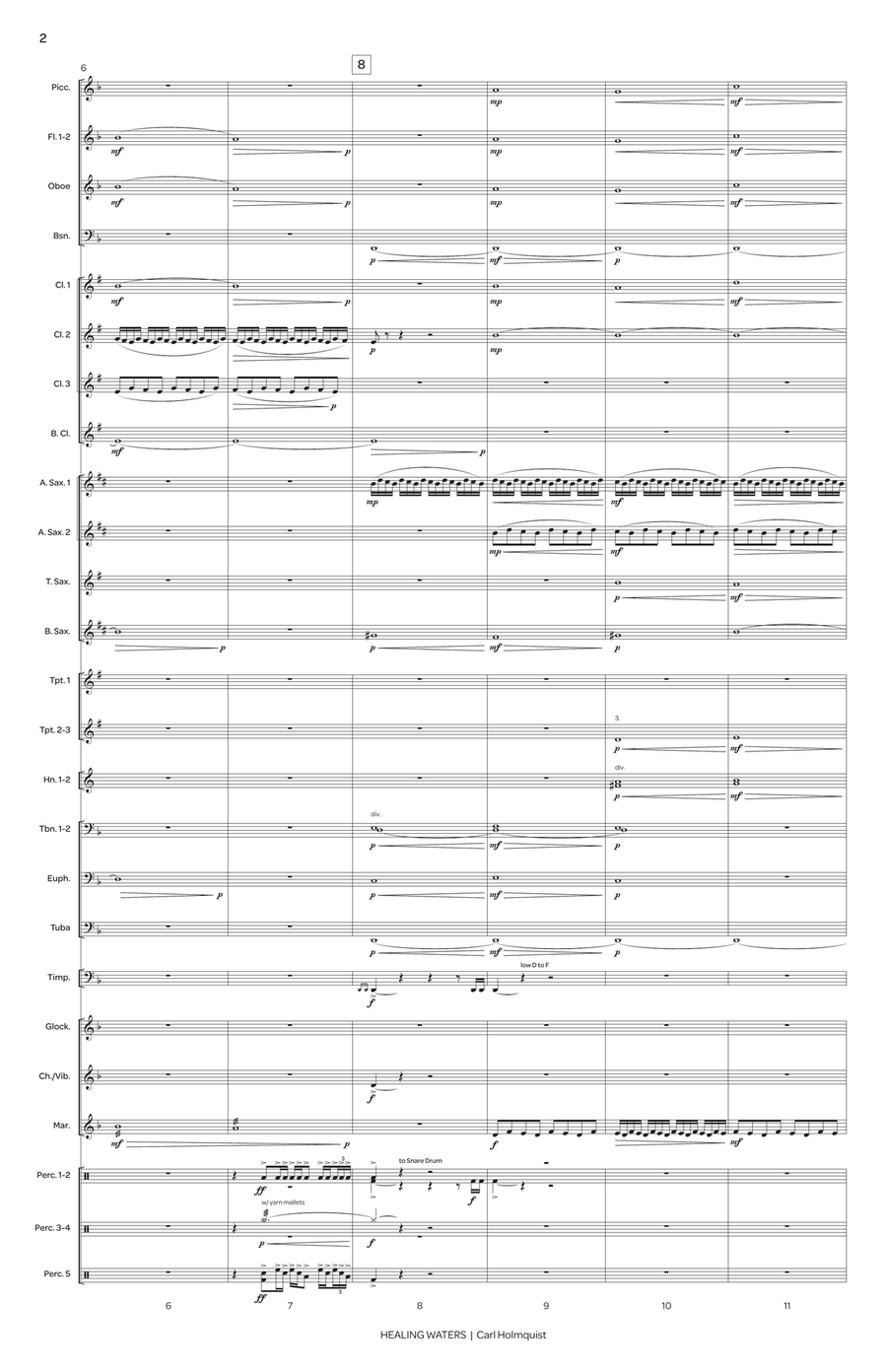 Healing Waters (score only) Concert Band scores gallery preview page 3