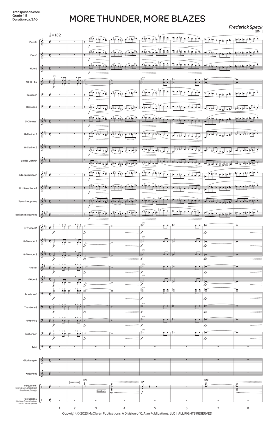 More Thunder, More Blazes Concert Band scores gallery preview page 2