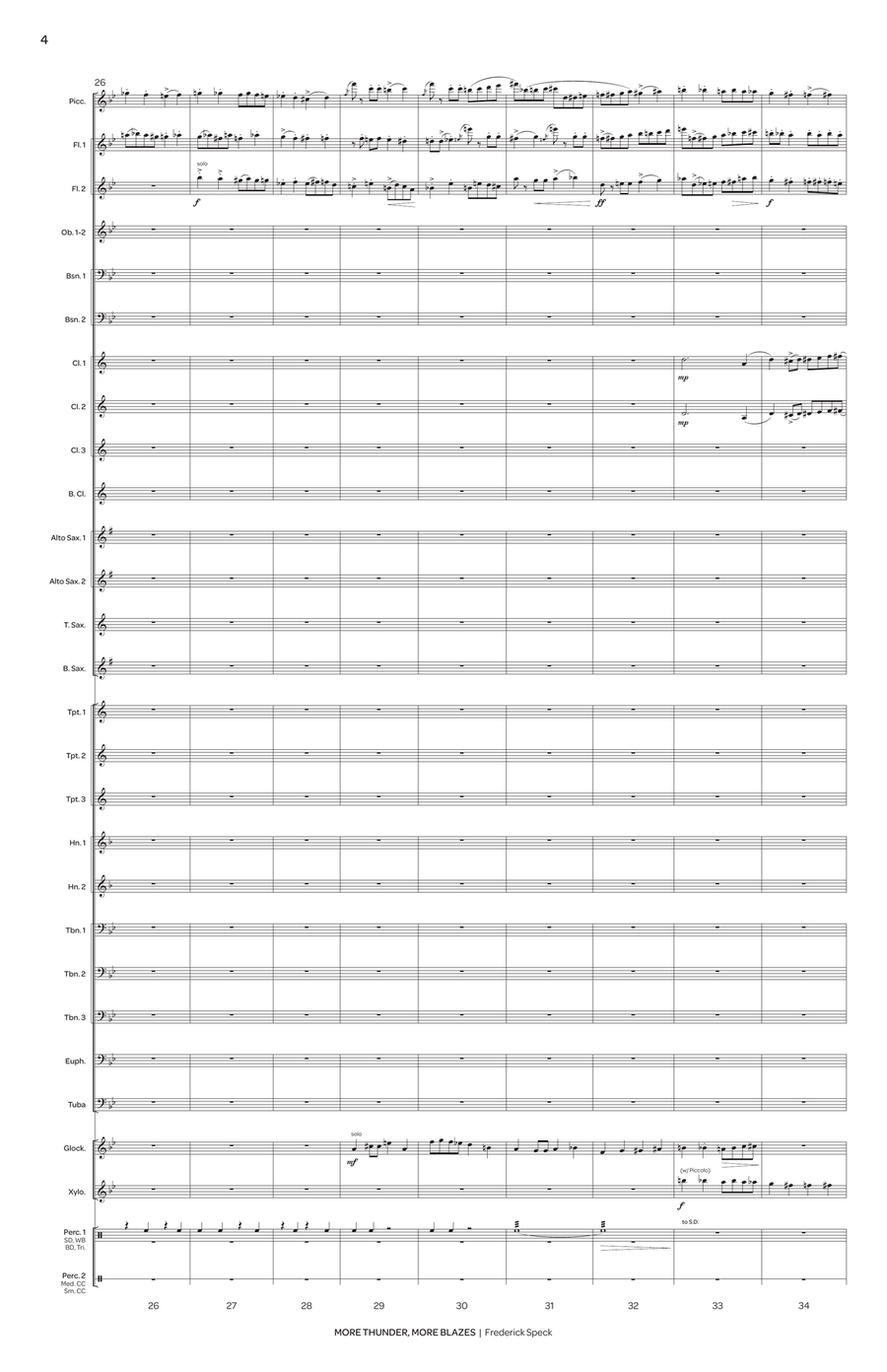 More Thunder, More Blazes Concert Band scores gallery preview page 5