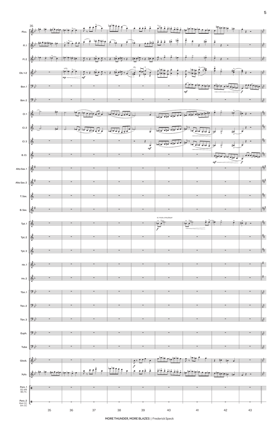 More Thunder, More Blazes Concert Band scores gallery preview page 6
