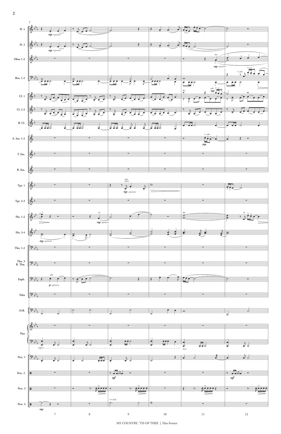 My Country 'Tis of Thee (score only) Concert Band scores gallery preview page 4