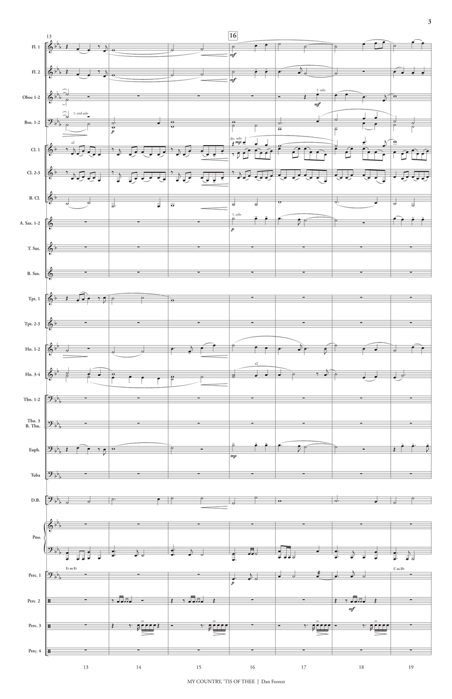 My Country 'Tis of Thee (score only) Concert Band scores gallery preview page 5