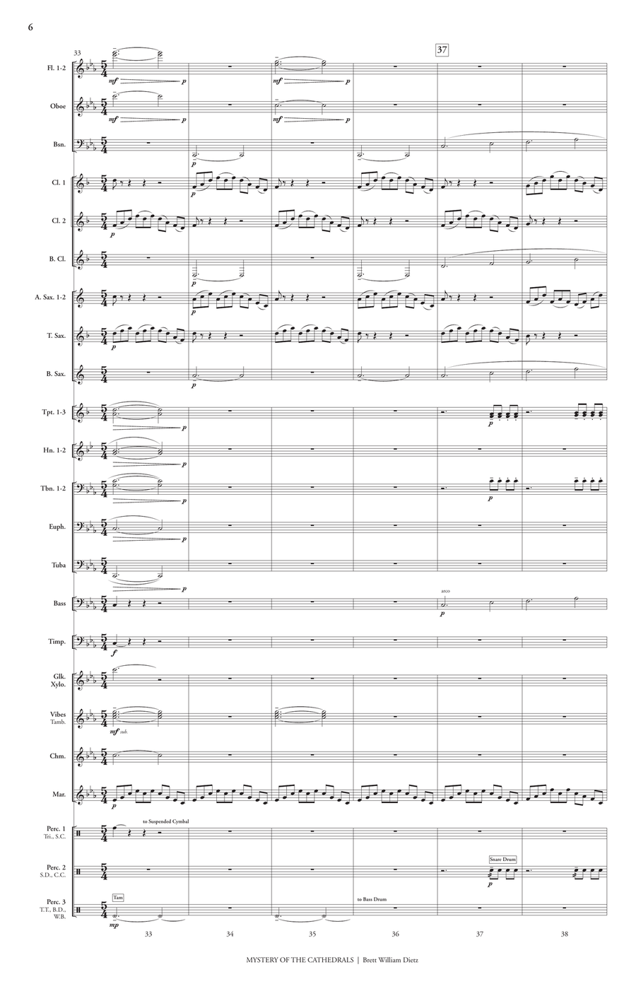 Mystery of the Cathedrals Concert Band scores gallery preview page 8