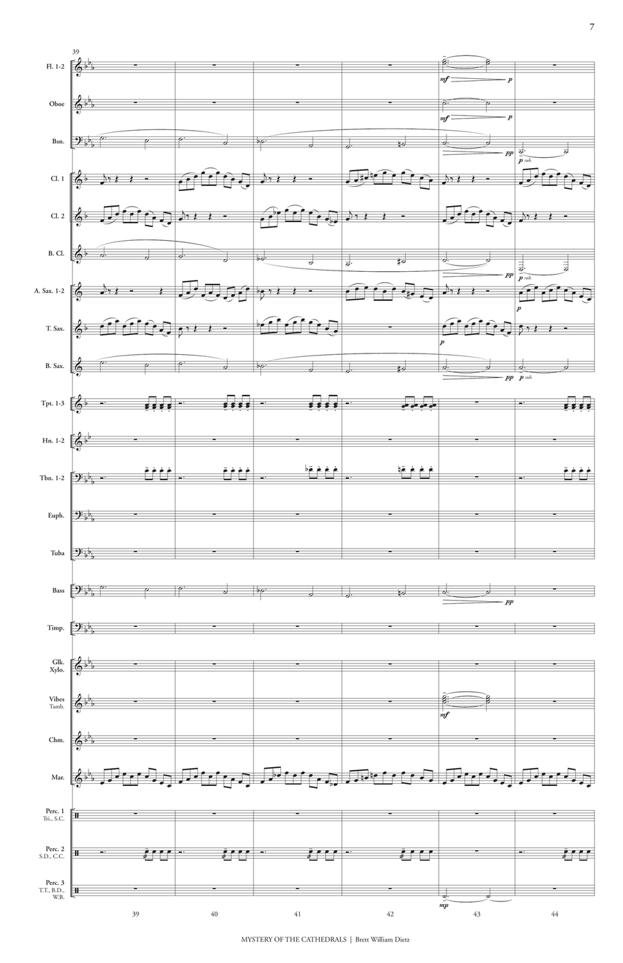 Mystery of the Cathedrals Concert Band scores gallery preview page 9