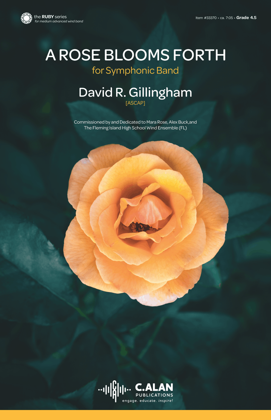 Rose Blooms Forth, A Rose Blooms Forth, A Concert Band scores gallery preview page 1