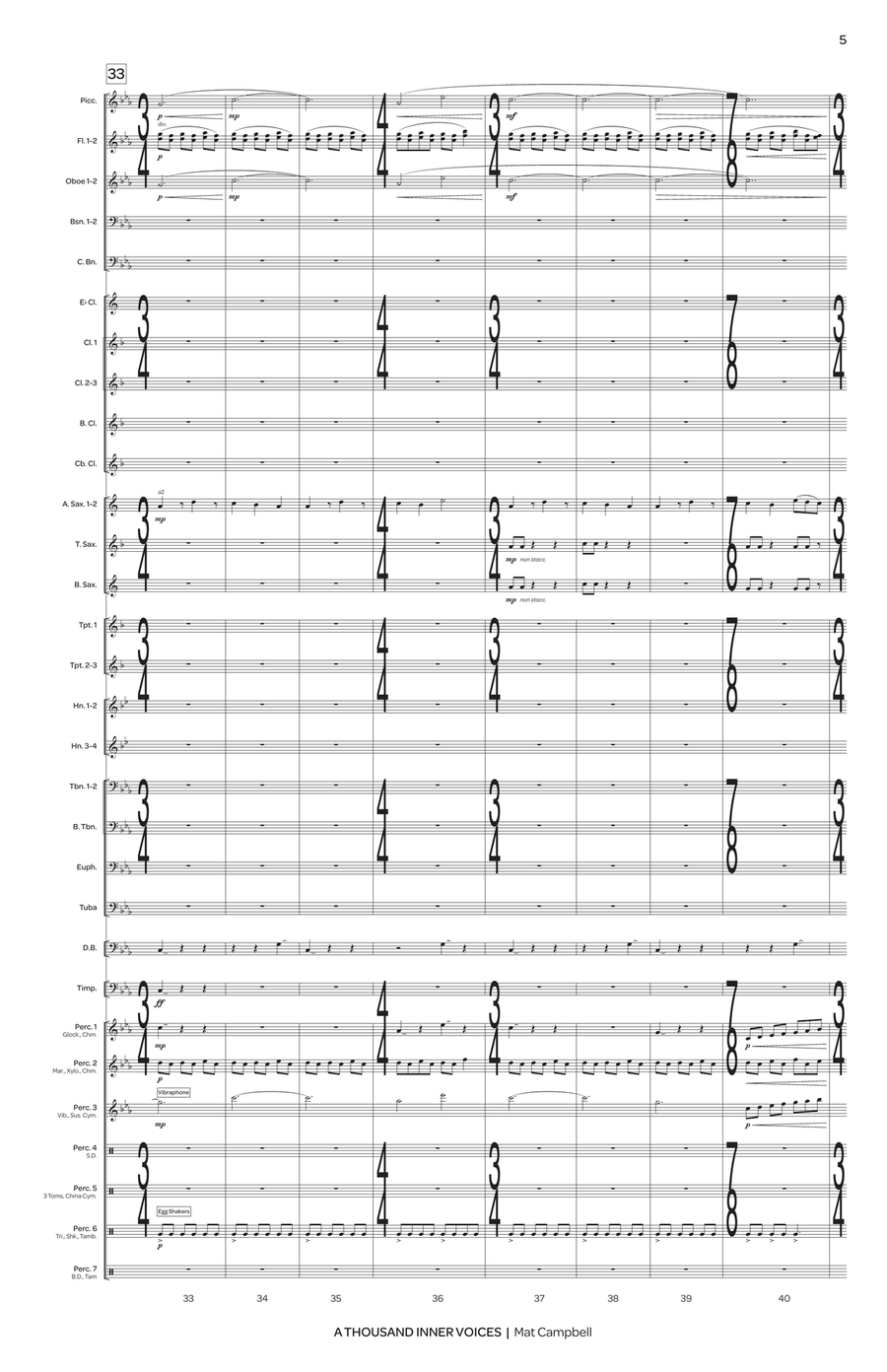 Thousand Inner Voices, A Thousand Inner Voices, A Concert Band scores gallery preview page 7