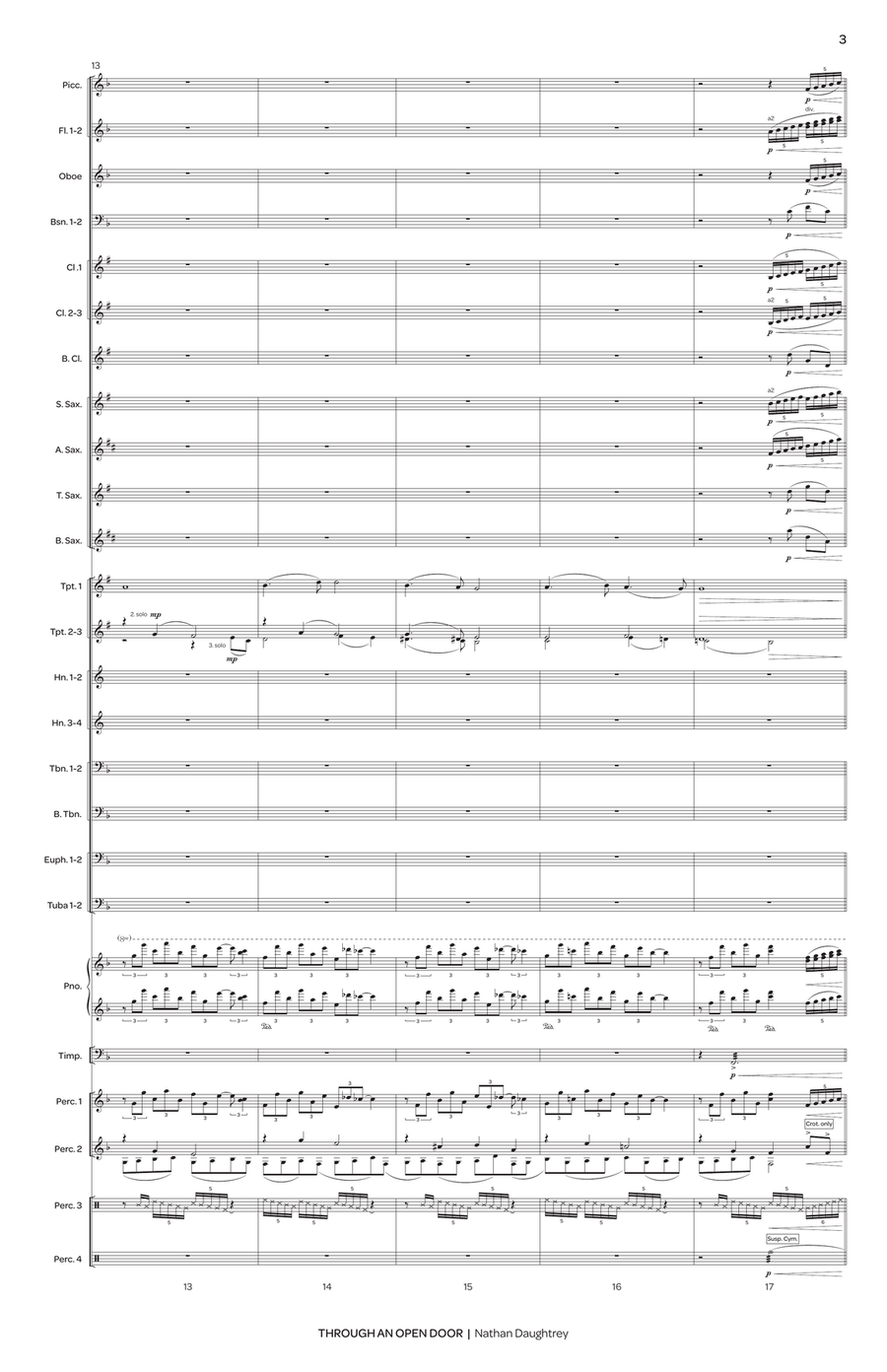 Through an Open Door Concert Band scores gallery preview page 4