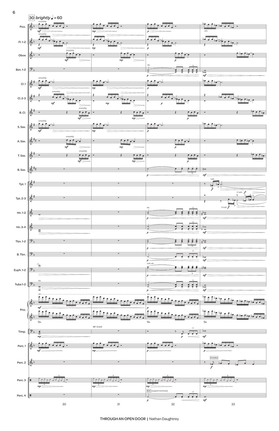 Through an Open Door Concert Band scores gallery preview page 7