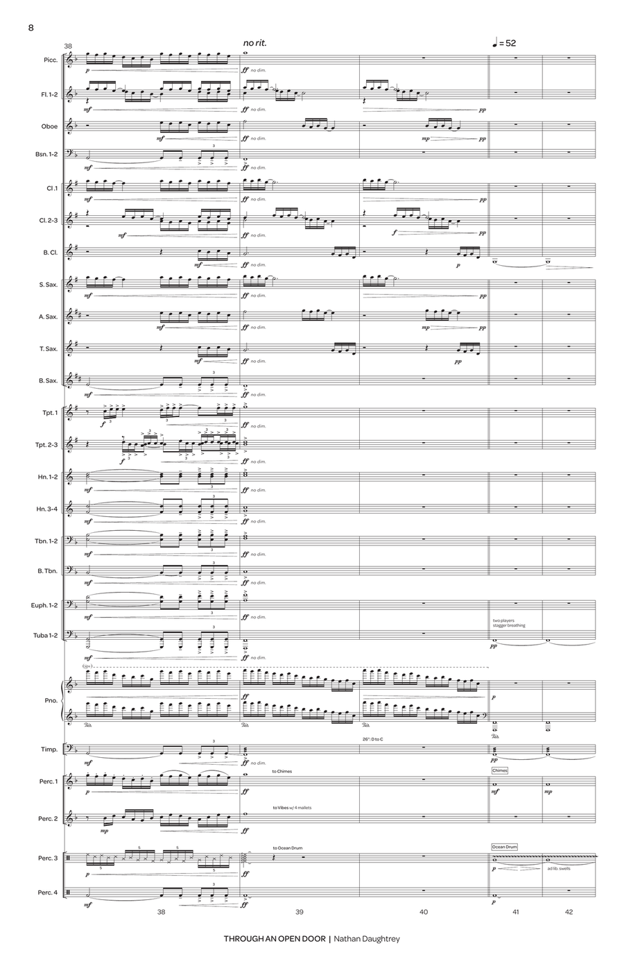 Through an Open Door Concert Band scores gallery preview page 9