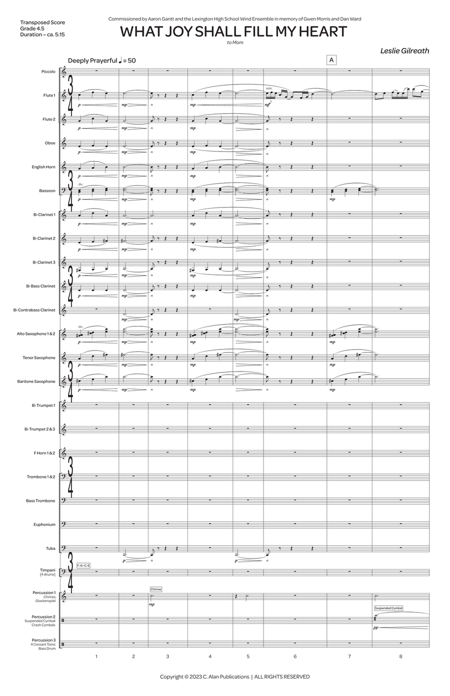 What Joy Shall Fill My Heart Concert Band scores gallery preview page 3