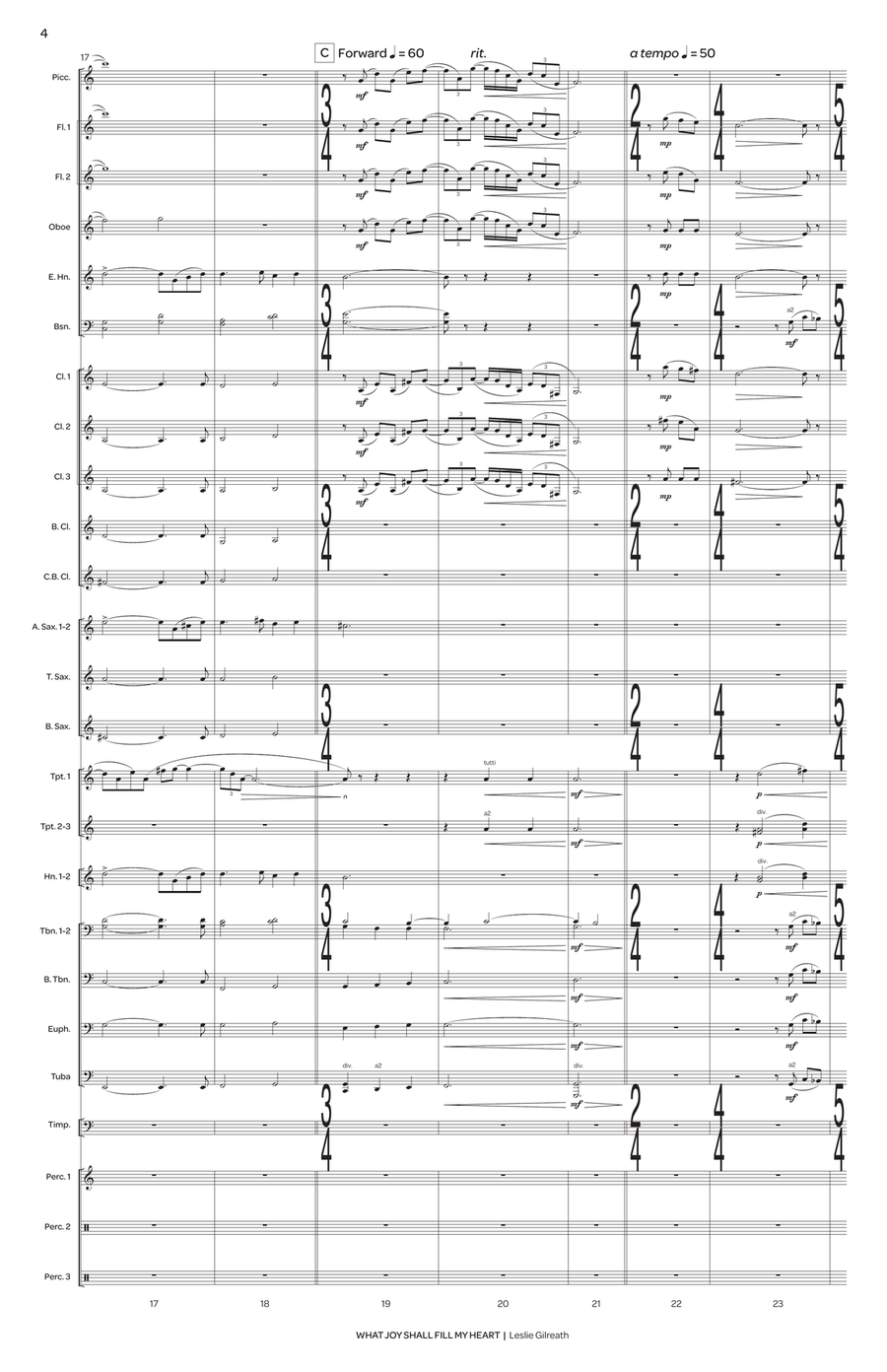 What Joy Shall Fill My Heart Concert Band scores gallery preview page 5
