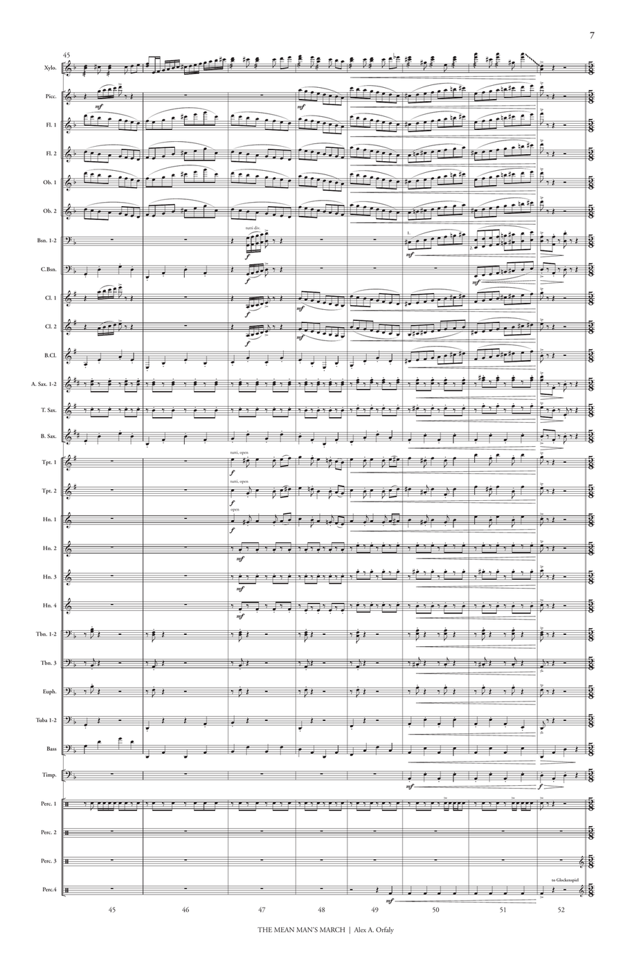 Mean Man's March (band version) Percussion scores gallery preview page 8