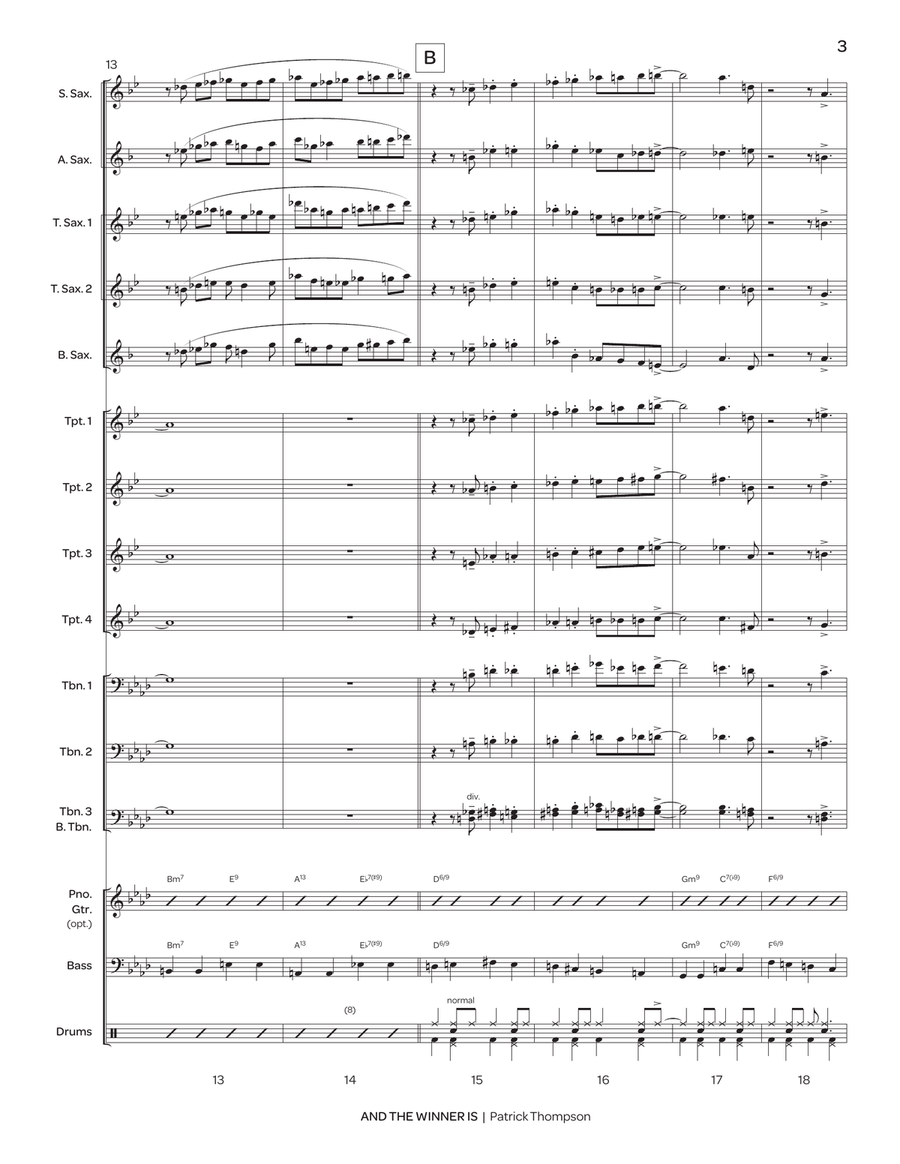 And the Winner Is (score only) Jazz Ensemble scores gallery preview page 4