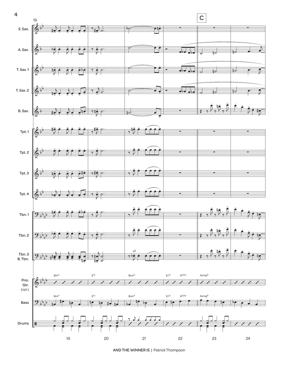 And the Winner Is (score only) Jazz Ensemble scores gallery preview page 5