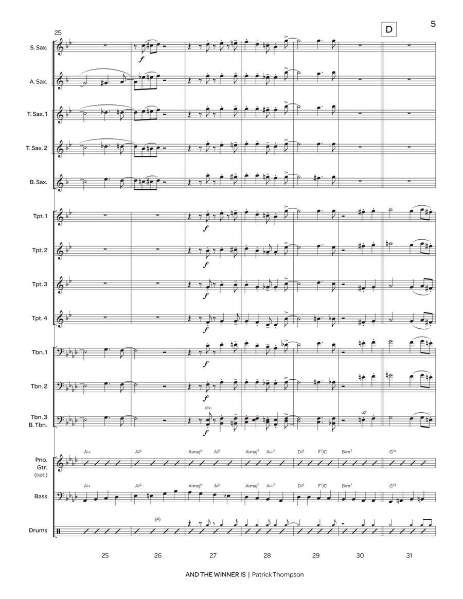 And the Winner Is (score only) Jazz Ensemble scores gallery preview page 6