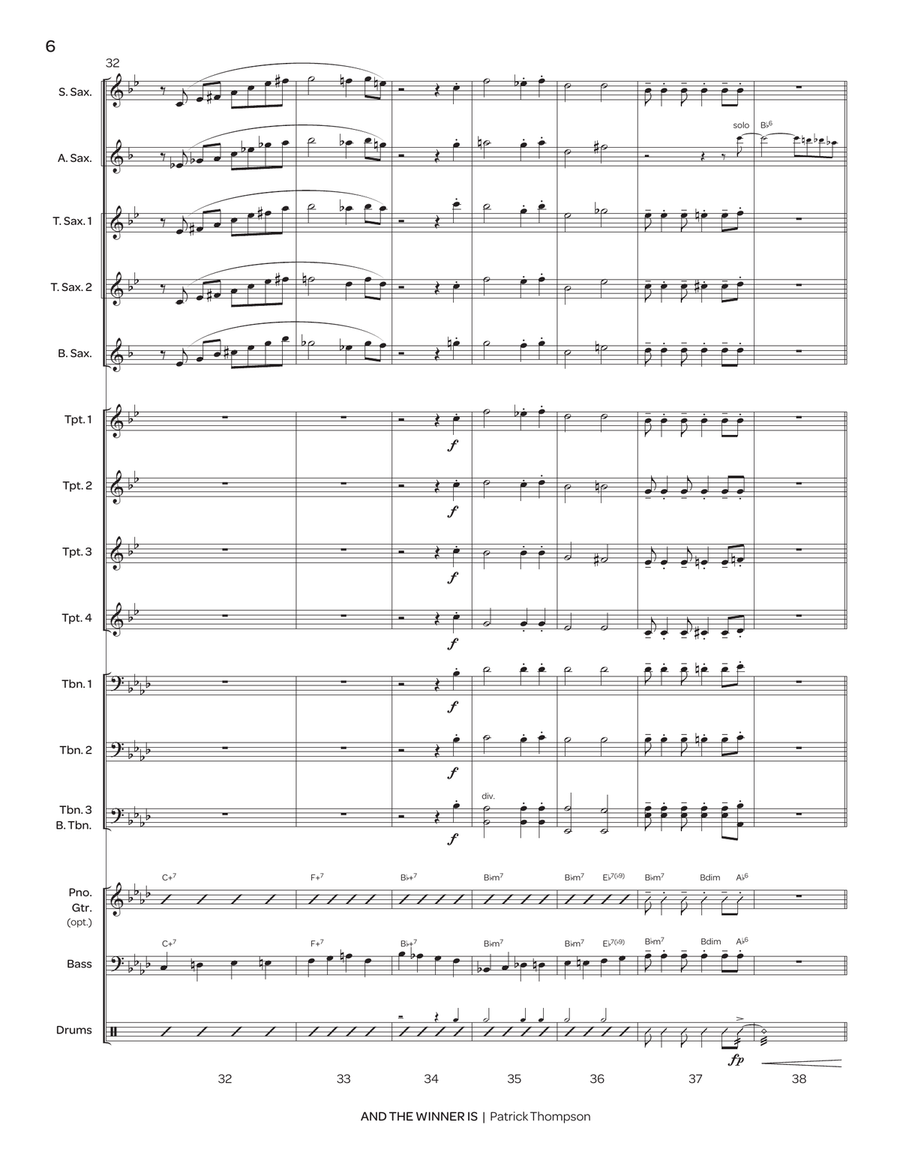 And the Winner Is (score only) Jazz Ensemble scores gallery preview page 7