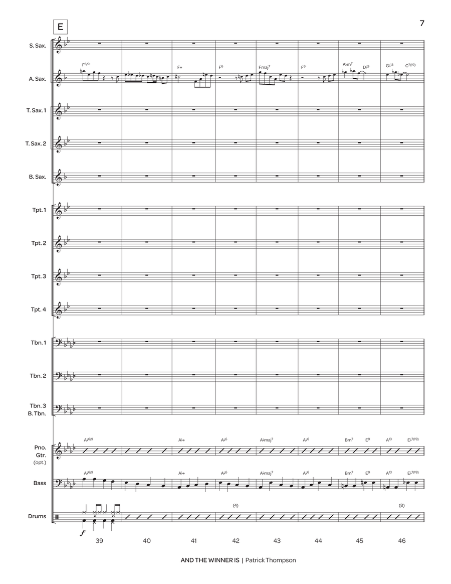 And the Winner Is (score only) Jazz Ensemble scores gallery preview page 8