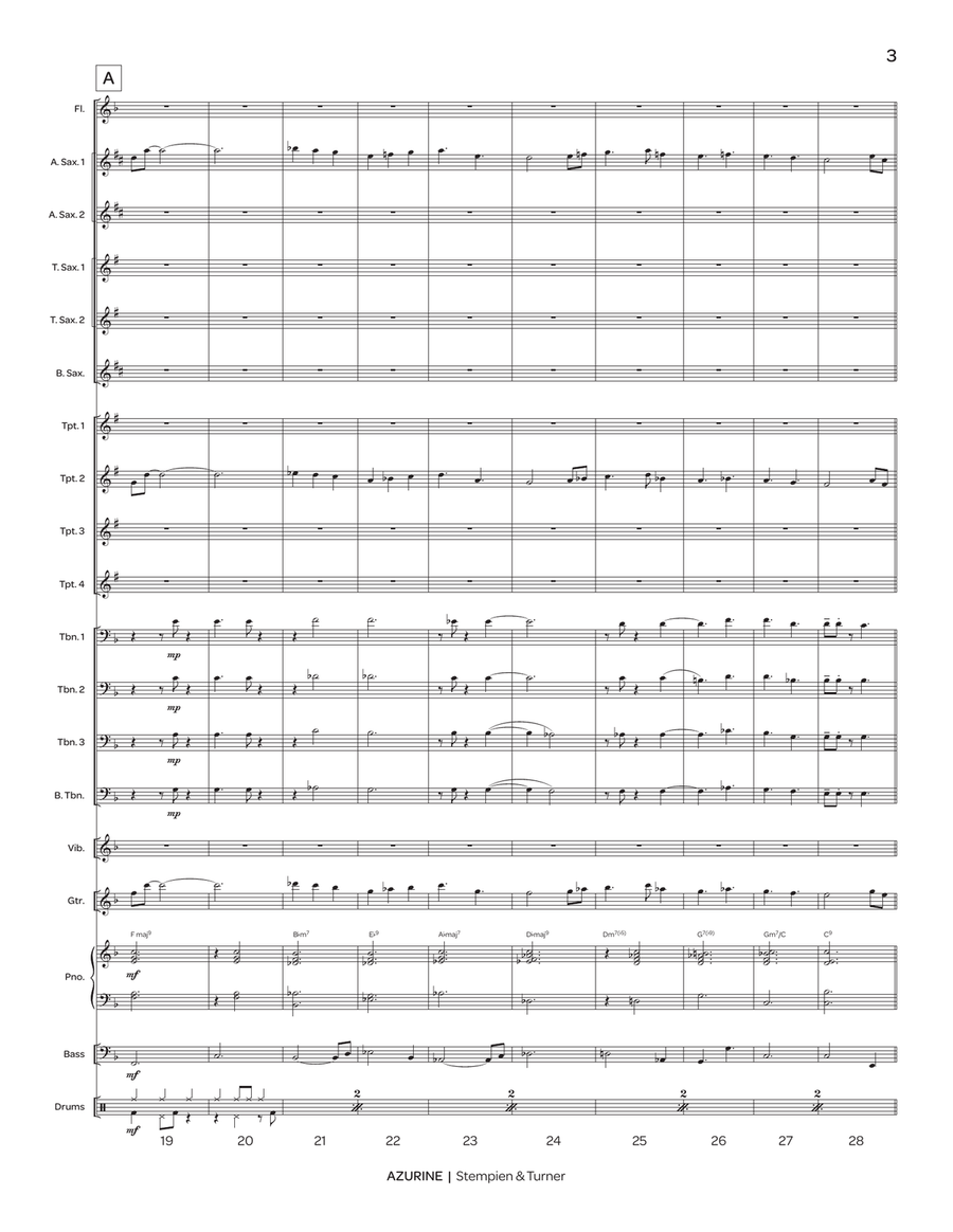 Azurine (score only) Azurine (score only) Jazz Ensemble scores gallery preview page 5