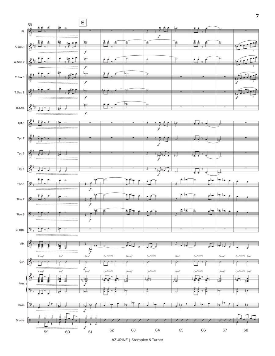 Azurine (score only) Azurine (score only) Jazz Ensemble scores gallery preview page 9