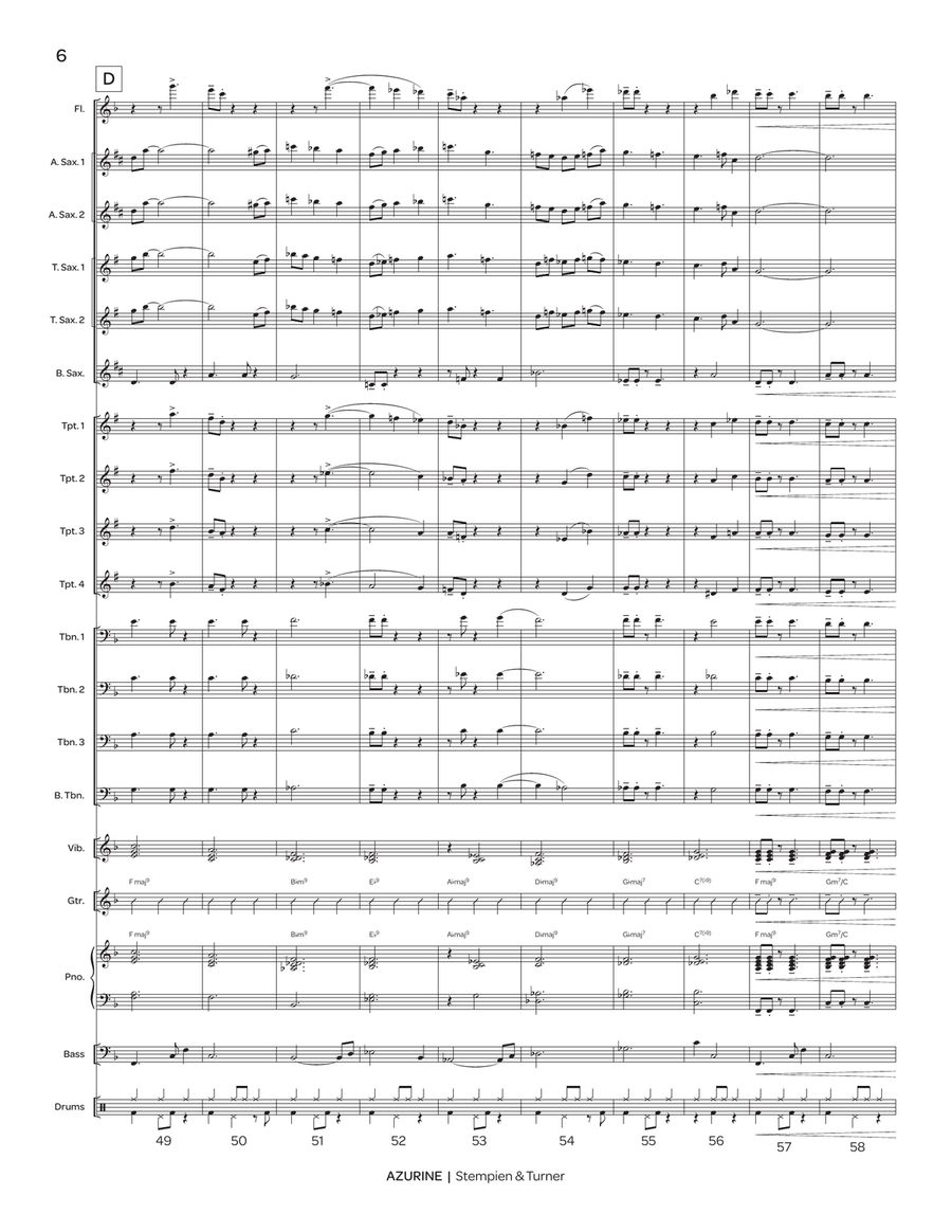 Azurine Azurine Jazz Ensemble scores gallery preview page 8