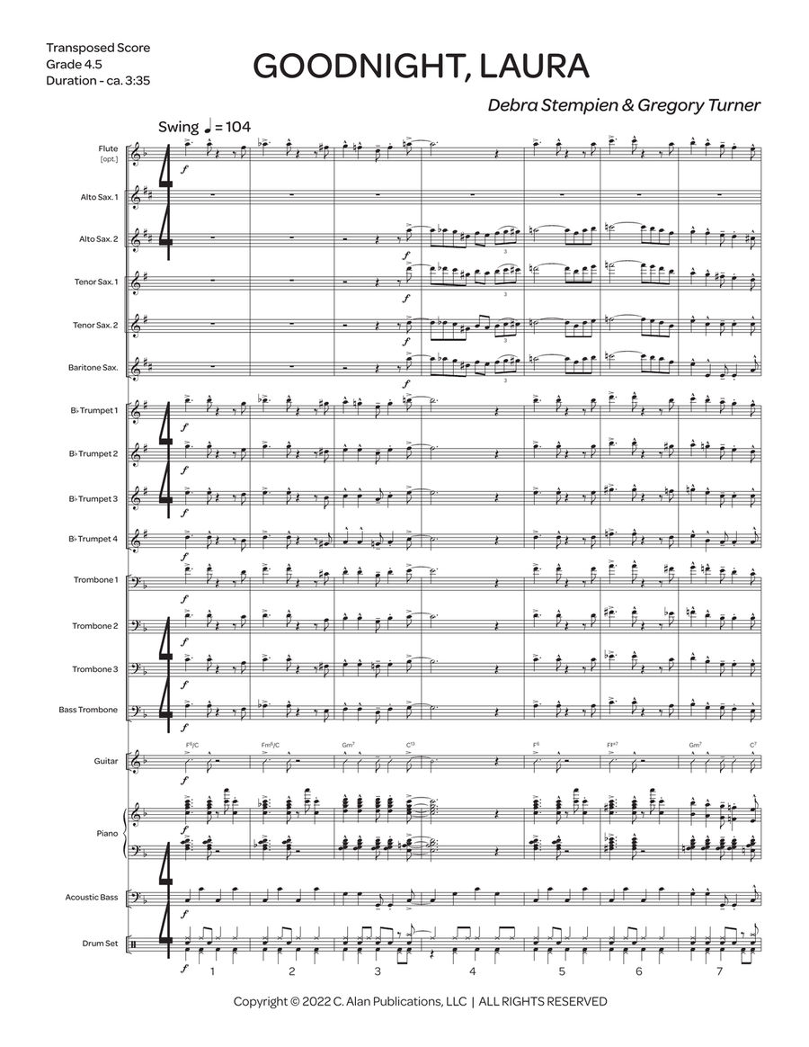 Goodnight, Laura Goodnight, Laura Jazz Ensemble scores gallery preview page 2