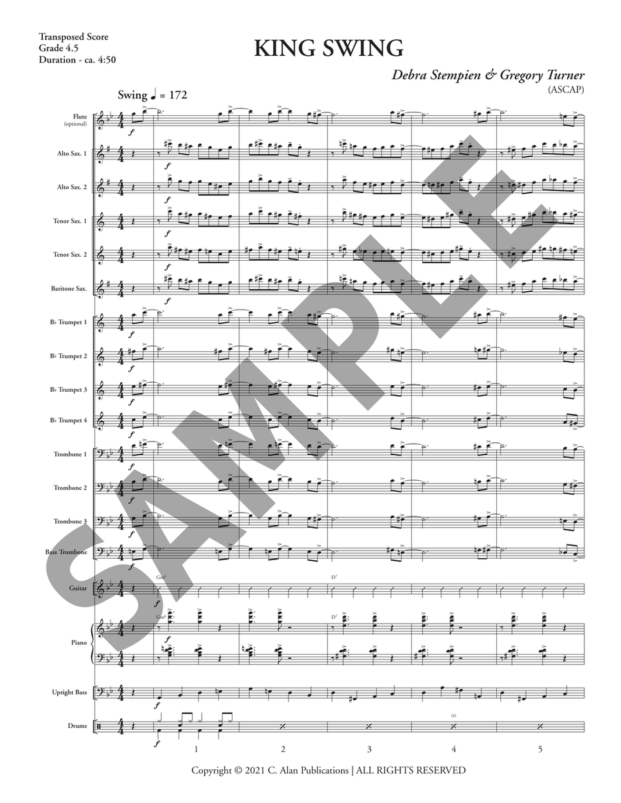 King Swing King Swing Jazz Ensemble scores gallery preview page 2
